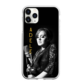 Чехол для iPhone 11 Pro Max матовый с принтом Певица Adele , Силикон |  | Тематика изображения на принте: девушка | имя | микрофон | надпись | певица