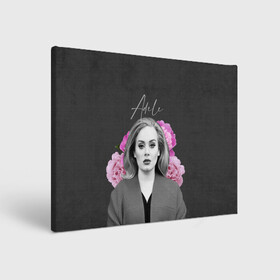 Холст прямоугольный с принтом Flowers Adele , 100% ПВХ |  | Тематика изображения на принте: имя | надпись | певица | текстура | цветы