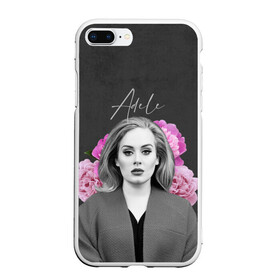 Чехол для iPhone 7Plus/8 Plus матовый с принтом Flowers Adele , Силикон | Область печати: задняя сторона чехла, без боковых панелей | имя | надпись | певица | текстура | цветы