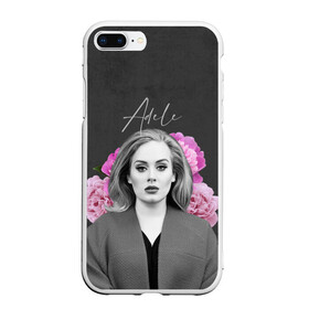 Чехол для iPhone 7Plus/8 Plus матовый с принтом Flowers Adele , Силикон | Область печати: задняя сторона чехла, без боковых панелей | Тематика изображения на принте: имя | надпись | певица | текстура | цветы