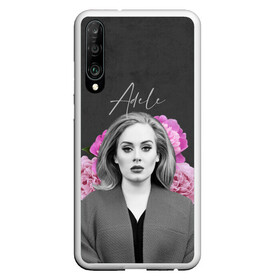 Чехол для Honor P30 с принтом Flowers Adele , Силикон | Область печати: задняя сторона чехла, без боковых панелей | имя | надпись | певица | текстура | цветы