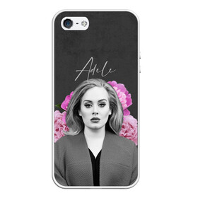 Чехол для iPhone 5/5S матовый с принтом Flowers Adele , Силикон | Область печати: задняя сторона чехла, без боковых панелей | имя | надпись | певица | текстура | цветы