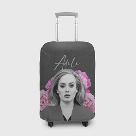 Чехол для чемодана 3D с принтом Flowers Adele , 86% полиэфир, 14% спандекс | двустороннее нанесение принта, прорези для ручек и колес | имя | надпись | певица | текстура | цветы