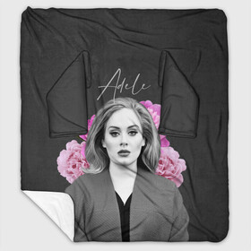 Плед с рукавами с принтом Flowers Adele , 100% полиэстер | Закругленные углы, все края обработаны. Ткань не мнется и не растягивается. Размер 170*145 | имя | надпись | певица | текстура | цветы