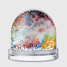Игрушка Снежный шар с принтом ЦветоТрэш , Пластик | Изображение внутри шара печатается на глянцевой фотобумаге с двух сторон | абстракция | молодежный | пестрый | цветной | яркий