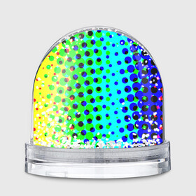 Игрушка Снежный шар с принтом Цветная кислота , Пластик | Изображение внутри шара печатается на глянцевой фотобумаге с двух сторон | абстракция | круги | радуга | цветной | яркий