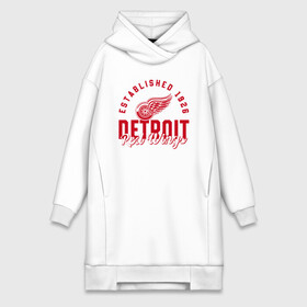 Платье-худи хлопок с принтом Detroit Red Wings | Детройт Ред Вингз ,  |  | detroit | hockey | ice | nhl | red | sport | team | wings | winter | вингз | детройт | красные | крылья | лед | нхл | ред | спорт | хоккеей | шайбу