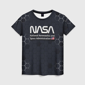 Женская футболка 3D с принтом NASA 3D LOGO   НАСА 3D логотип , 100% полиэфир ( синтетическое хлопкоподобное полотно) | прямой крой, круглый вырез горловины, длина до линии бедер | elon | mask | musk | nasa | space x | star | америка | астронавт | звезды | земля | илон | космонавт | космос | луна | марс | маск | наса | планета | ракета | флаг