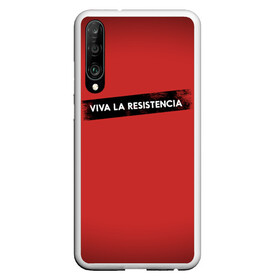 Чехол для Honor P30 с принтом VIVA LA RESISTENCIA , Силикон | Область печати: задняя сторона чехла, без боковых панелей | Тематика изображения на принте: bella | bells | casa | ciao | de | el | jingle | la | moscow | netflix | papel | professor | resistencia | tokio | viva | бумажный | дом | профессор