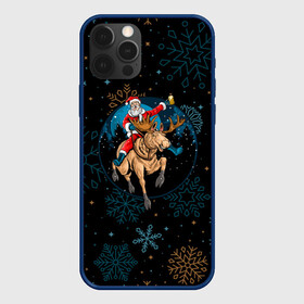 Чехол для iPhone 12 Pro Max с принтом Олень и Santa. , Силикон |  | 2022 | happy new year | merry christmas | rdnewyear22 | santa | год тигра | зима близко | нг | новогодний | новый год | новый год 2022 | олень | рождество | санта | символ 2022 года | снежинки