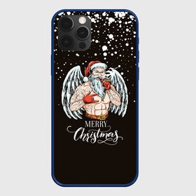 Чехол для iPhone 12 Pro Max с принтом Merry Christmas Santa c Крыльями Ангела. , Силикон |  | Тематика изображения на принте: 2022 | happy new year | merry christmas | santa | год тигра | зима близко | нг | новогодний | новый год | новый год 2022 | рождество | санта | символ 2022 года | снежинки