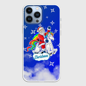 Чехол для iPhone 13 Pro Max с принтом Новогодний Санта с Единорогом. ,  |  | 2022 | happy new year | merry christmas | santa | год тигра | единорог | зима близко | нг | новогодний | новый год | новый год 2022 | рождество | санта | символ 2022 года | снежинки