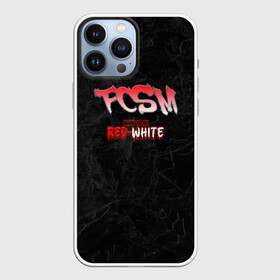 Чехол для iPhone 13 Pro Max с принтом Born to be red white ,  |  | Тематика изображения на принте: fcsm | для фанатов спартака | кб | красно белые | москва | мясо | оукб | российский футбол | россия | рпл | спартак | спартак москва | спартак чемпион | спартачи | фанаты | футбол