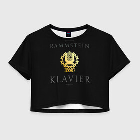 Женская футболка Crop-top 3D с принтом Rammstein XXI - Klavier , 100% полиэстер | круглая горловина, длина футболки до линии талии, рукава с отворотами | lindemann | rammstein | ramstein | till lindemann | альбом | кристоф шнайдер | лоренц | метал | немецкая | оливер ридель | пауль ландерс | раммштайн | рамштайн | рихард круспе | рок группа | тилль линдеманн