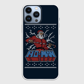 Чехол для iPhone 13 Pro Max с принтом HO MAN | SANTA ,  |  | Тематика изображения на принте: 2022 | bad | christmas | cold | ha | hipster | ho | klaus | man | merry | new | santa | snow | winter | year | вязаный | год | дед | зима | клаус | мороз | новый | рождество | санта | снег | ха | хипстер | хо | холод