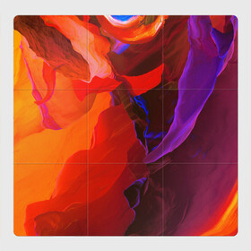 Магнитный плакат 3Х3 с принтом Акварельная Феерия , Полимерный материал с магнитным слоем | 9 деталей размером 9*9 см | абстракция | акварель | акварельная абстракция | рисунок | цвета