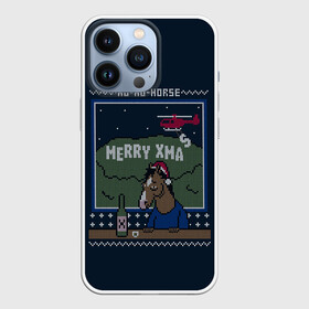 Чехол для iPhone 13 Pro с принтом HO HO HORSE ,  |  | Тематика изображения на принте: 2022 | bad | christmas | cold | ha | hipster | ho | horse | klaus | man | merry | new | santa | snow | winter | year | вязаный | год | дед | зима | клаус | конь | лошадь | мороз | новый | рождество | санта | снег | ха | хипстер | х