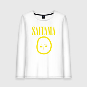 Женский лонгслив хлопок с принтом SAITAMA (NIRVANA) , 100% хлопок |  | anime | man | music | nirvana | one | onepunchman | punch | rock | saitama | аниме | ванпанчмен | музыка | нирвана | рок | сайтама