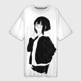 Платье-футболка 3D с принтом Anime  Waifu ,  |  | 10007 | anime | dead ghoul | dead inside | depression | dota | drain | waifu | zxc | zxcursed | альт | аниме | аниме герои | анимэ | вайфу | дед инсайд | дэд инсайд | курсед