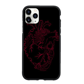 Чехол для iPhone 11 Pro матовый с принтом Сердце лезвия , Силикон |  | Тематика изображения на принте: алые лезвия | алые узоры | алые шипы | вены | красные вены | красные лезвия | красные шипы | лезвие | лезвия | острое | сердце | сердце с шипами | шипы