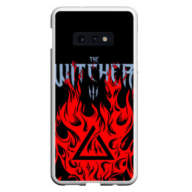 Чехол для Samsung S10E с принтом THE WITCHER 3 ВЕДЬМАК 3 FIRE ОГОНЬ , Силикон | Область печати: задняя сторона чехла, без боковых панелей | Тематика изображения на принте: geralt | the witcher | the witcher wild hunt | witcher | wolf | аард | аксий | белый волк | ведьмак | ведьмак 3 | волк | геральт | игни | ирден | йенифер | каер морхен | квен | охотник | трисс | цири | школа волка