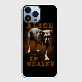 Чехол для iPhone 13 Pro Max с принтом Alice in chains Dog ,  |  | Тематика изображения на принте: alice in chains | alternative | metall | music | rock | алиса в цепях | альтернатива | металл | музыка | рок | элис ин чейнс