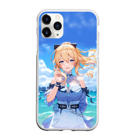 Чехол для iPhone 11 Pro матовый с принтом ДЖИНН НА ПЛЯЖЕ | JEAN | GENSHIN , Силикон |  | anime | game | jean | lumin | paimon | анемо | аниме | геншин | джинн | игра | импакт | итэр | люмин | молитва | мондштадт | паймон | путешественник | тейват