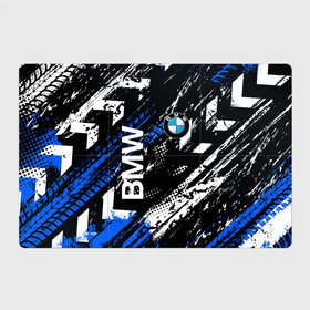 Магнитный плакат 3Х2 с принтом BMW следы от шин. , Полимерный материал с магнитным слоем | 6 деталей размером 9*9 см | bmw | bmw performance | m | motorsport | performance | бмв | моторспорт | следы о  шин