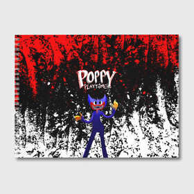 Альбом для рисования с принтом Poppy Playtime длинный Монстр. , 100% бумага
 | матовая бумага, плотность 200 мг. | Тематика изображения на принте: poppy playtime | игра | кукла | монстр | плэйтайм | поппи плейтайм | хагги вагги | хоррор