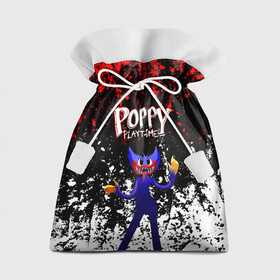 Подарочный 3D мешок с принтом Poppy Playtime длинный Монстр. , 100% полиэстер | Размер: 29*39 см | Тематика изображения на принте: poppy playtime | игра | кукла | монстр | плэйтайм | поппи плейтайм | хагги вагги | хоррор