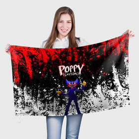 Флаг 3D с принтом Poppy Playtime длинный Монстр. , 100% полиэстер | плотность ткани — 95 г/м2, размер — 67 х 109 см. Принт наносится с одной стороны | poppy playtime | игра | кукла | монстр | плэйтайм | поппи плейтайм | хагги вагги | хоррор