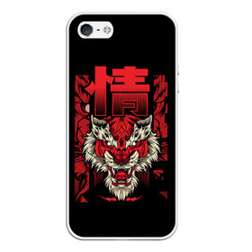 Чехол для iPhone 5/5S матовый с принтом Japanese Red Tiger , Силикон | Область печати: задняя сторона чехла, без боковых панелей | 2022 | 2022 год | japa | japan tiger | japanese | japanese tiger | tiger | год тигра | новый год 2022 | новый год тигра | тигр