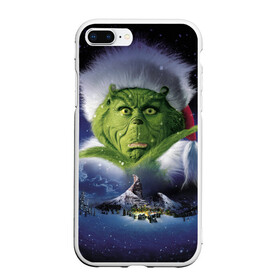 Чехол для iPhone 7Plus/8 Plus матовый с принтом Гринч The Grinch , Силикон | Область печати: задняя сторона чехла, без боковых панелей | grinch | гринч | дед мороз | джим керри | елка | кино | новый год | рождество | санта | снег | снежинка