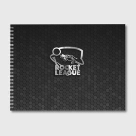 Альбом для рисования с принтом Rocket League Metal Logo , 100% бумага
 | матовая бумага, плотность 200 мг. | auto | avto | car | race | rocket league | авто | гонки | машина | рокет лига | тачка
