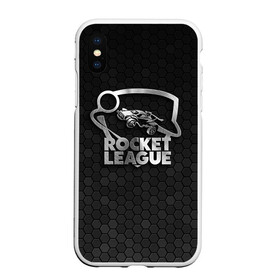 Чехол для iPhone XS Max матовый с принтом Rocket League Metal Logo , Силикон | Область печати: задняя сторона чехла, без боковых панелей | auto | avto | car | race | rocket league | авто | гонки | машина | рокет лига | тачка