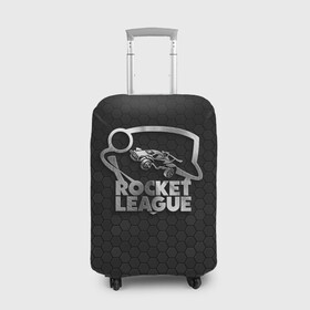 Чехол для чемодана 3D с принтом Rocket League Metal Logo , 86% полиэфир, 14% спандекс | двустороннее нанесение принта, прорези для ручек и колес | auto | avto | car | race | rocket league | авто | гонки | машина | рокет лига | тачка