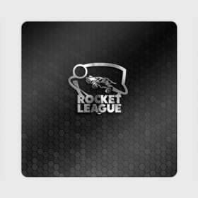 Магнит виниловый Квадрат с принтом Rocket League Metal Logo , полимерный материал с магнитным слоем | размер 9*9 см, закругленные углы | auto | avto | car | race | rocket league | авто | гонки | машина | рокет лига | тачка