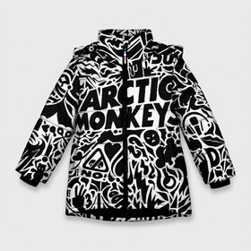 Зимняя куртка для девочек 3D с принтом Arctic monkeys Pattern , ткань верха — 100% полиэстер; подклад — 100% полиэстер, утеплитель — 100% полиэстер. | длина ниже бедра, удлиненная спинка, воротник стойка и отстегивающийся капюшон. Есть боковые карманы с листочкой на кнопках, утяжки по низу изделия и внутренний карман на молнии. 

Предусмотрены светоотражающий принт на спинке, радужный светоотражающий элемент на пуллере молнии и на резинке для утяжки. | alternative | arctic monkeys | metall | music | rock | альтернатива | арктик монкейс | арктические обезьяны | металл | музыка | рок