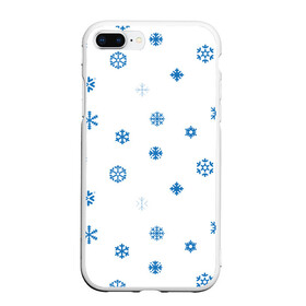 Чехол для iPhone 7Plus/8 Plus матовый с принтом Снег идёт , Силикон | Область печати: задняя сторона чехла, без боковых панелей | мороз | новогодний | новый год | паттерн | рождественски | рождество | сезон | снег | снегопад | снежинки | хима | холод | холодно
