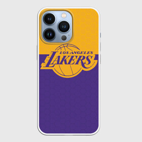 Чехол для iPhone 13 Pro с принтом LAKERS LINE HEXAGON SPORT ,  |  | Тематика изображения на принте: america | basketball | hexagon | kobe bryant | la | la lakers | lakers | los angeles lakers | nba | usa | баскетбол | гексагон | геометрия | кобе брайант | лос анджелес лейкерс | нба | соты | сша