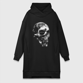 Платье-худи хлопок с принтом Memento mori ,  |  | art | fashion | hype | memento mori | motto | philosophy | skull | slogan | vanguard | авангард | девиз | искусство | мода | слоган | философия | хайп | череп