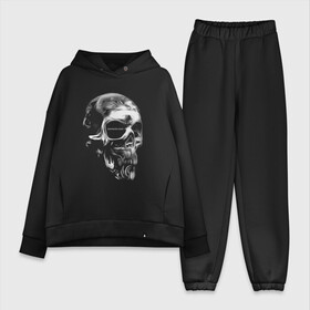 Женский костюм хлопок Oversize с принтом Memento mori ,  |  | art | fashion | hype | memento mori | motto | philosophy | skull | slogan | vanguard | авангард | девиз | искусство | мода | слоган | философия | хайп | череп