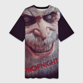 Платье-футболка 3D с принтом Propnight  Horror Game ,  |  | dead by daylight | pronight выживание | pronight прятки | prop hunt | propnight game | propnight выживание | игра pronight | классический хоррор | новые прятки | пропнайт кооператив