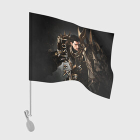 Флаг для автомобиля с принтом LOST ARK Warlord , 100% полиэстер | Размер: 30*21 см | action rpg | lost ark | warlord | ассасин | воин | герои | игры | лост арк | маг | персонажи | стрелок