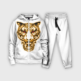 Детский костюм 3D с принтом Тигр с классным и уникальным дизайном в крутом стиле. Символ 2022 года. Это будет ваш талисман. ,  |  | белый | белый тигр | большая кошка | гато | глаза | животное | зверь | король | кошка | кошки | лев | лицо | пантера | портрет | разноцветный | серия | тигер | тигр | тигре | тигры | хищник