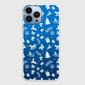 Чехол для iPhone 13 Pro Max с принтом СИНИЙ НОВОГОДНИЙ УЗОР 2022 ,  |  | 2022 | beast | merry christmas | new year | red bow | santa hat | snow | tiger | winter | winter is coming | year of the tiger | год тигра | дед мороз | животные | звери | зверь | зима | зима 2022 | зима близко | новог | новогодни