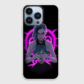 Чехол для iPhone 13 Pro с принтом JINX NEON LEAGUE OF LEGENDS ARCANE ,  |  | Тематика изображения на принте: akali | arcane | fan | fan art | hero | jinx | kda | kda mas | league of legends | lol | moba | акали | аркейн | герой | джинкс | кда | лига легенд | лол | моба