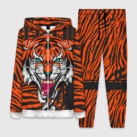 Женский костюм 3D с принтом Wild cat 22 ,  |  | tiger | когти | кошка | полосы | тигр | хищник