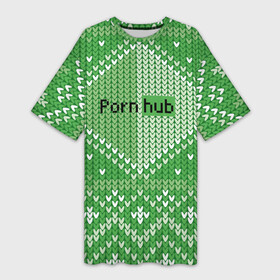Платье-футболка 3D с принтом Porn Hub  новогодний ,  |  | holiday | hype | new year | pattern | новый год | праздник | узор | хайп