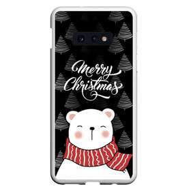 Чехол для Samsung S10E с принтом MERRY CHRISTMAS BEARS , Силикон | Область печати: задняя сторона чехла, без боковых панелей | 2021 | 2022 | new year | деда мороза | зима | к нам приходит | как у всех | костюм | медвежонок | мишка | новогодний | новый год | праздник | рекомендации | рождество | снег | снежинки | снежок | узор | хочу